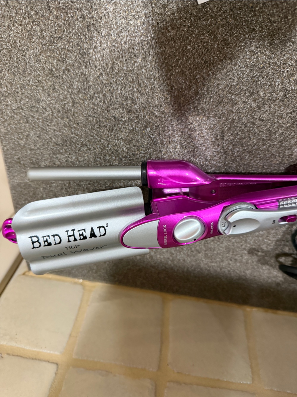 BedHead Pink Dual Waver Hair Styling Tool. Never used no box